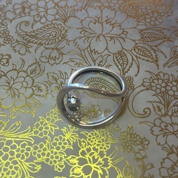 The Innovation Statement Ring adjustable 925 silver and cubic zirconia - Picture 4 of 7